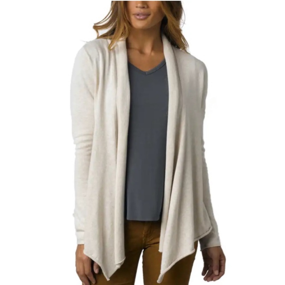 NWT PRANA GEORGIA WRAP Open Cardigan Sweater Lightweight Organic Cotton Size XS